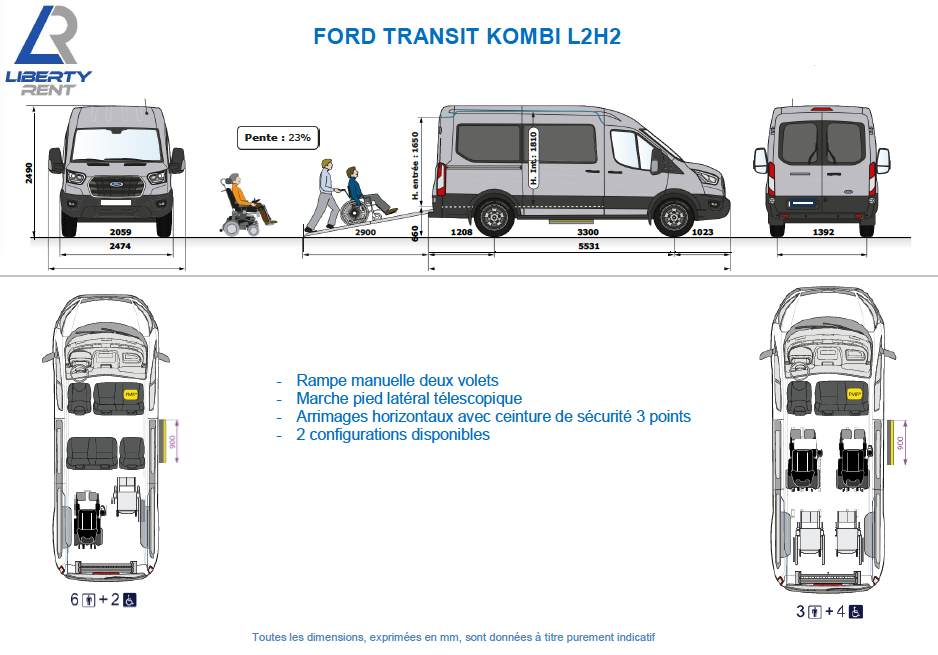 location véhicules aménagés tpmr 3-4 fauteuil liberty rent